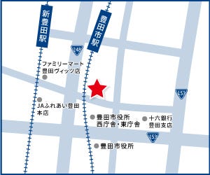 ハウスドゥ  家・不動産買取専門店  豊田市役所前の周辺地図
