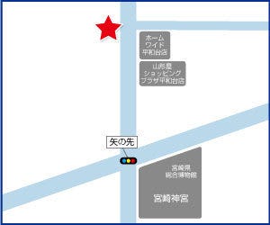 ハウスドゥ  宮崎平和台の周辺地図