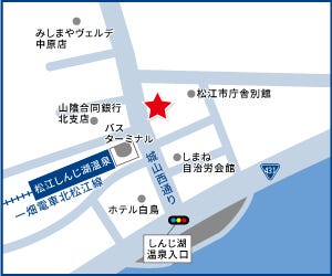 ハウスドゥ  家・不動産買取専門店  松江市役所前の周辺地図