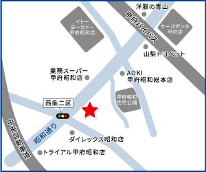 ハウスドゥ  甲府昭和通りの地図