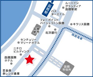 ハウスドゥ  函館ベイエリアの周辺地図