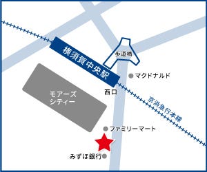 ハウスドゥ  横須賀中央の周辺地図