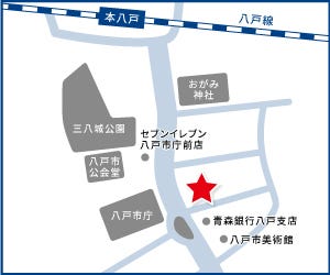 ハウスドゥ  八戸市庁前の周辺地図