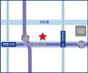 ハウスドゥ  家・不動産買取専門店  法円坂の周辺地図