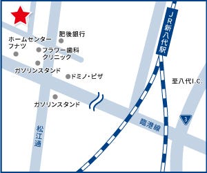 ハウスドゥ  八代田中町の周辺地図