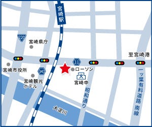 ハウスドゥ  宮崎中学校前の周辺地図