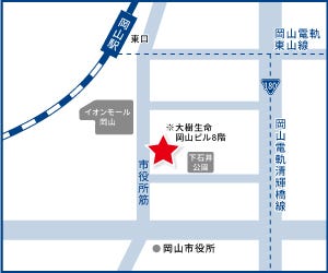 ハウスドゥ  家・不動産買取専門店  岡山駅東口の周辺地図