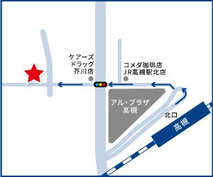 ハウスドゥ  家・不動産買取専門店  JR高槻北口の周辺地図