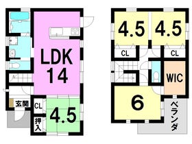 【間取り図】
・オール電化
・アクアフォーム断熱（吹付断熱）で夏涼しく、冬あったか。