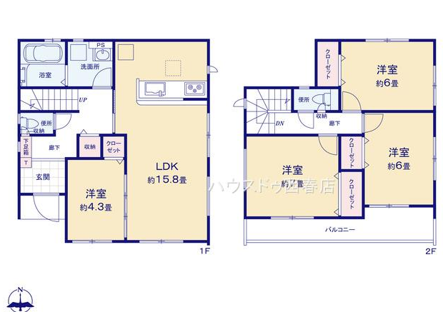 愛知県稲沢市井之口北畑町の新築一戸建て 2980万円 の不動産 住宅の物件詳細 ハウスドゥ Com スマートフォンサイト