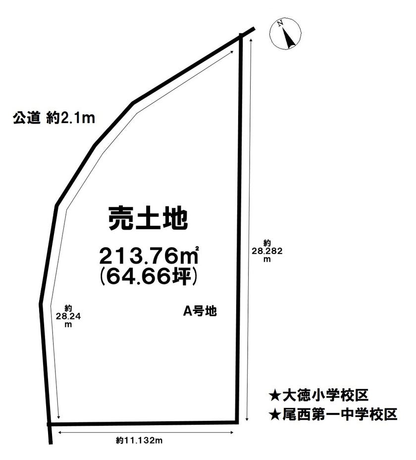 【区画図】
◆大徳小学校区◆尾西第一中学校区◆