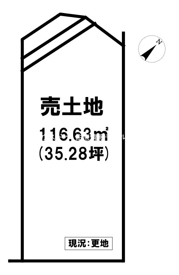 【区画図】
【開放的な角地！】主要道路へのアクセス良好　JR石山駅徒歩20分　スーパー、小学校まで徒歩圏内　