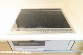 【IHクッキングヒーター】
火を使わないので、小さなお子様にも安心♪お手入れもさっとひと吹きです