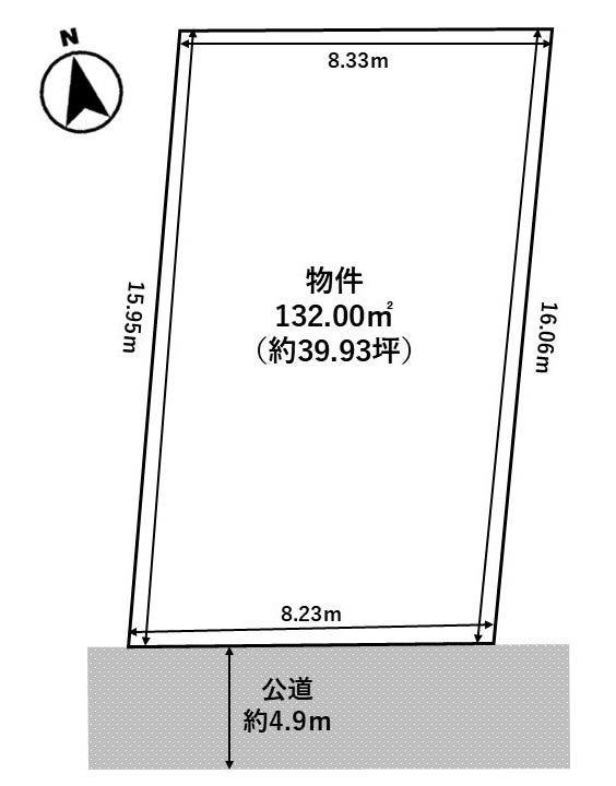 【区画図】
閑静な住宅街！コンビニ徒歩約4分・ドラッグストア徒歩約10分で利便性◎
