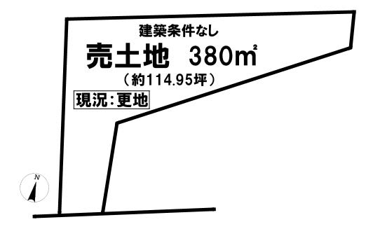 【区画図】
380.00㎡（約114.95坪）