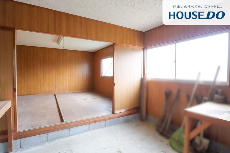 趣味や作業スペースにも使える便利な倉庫!