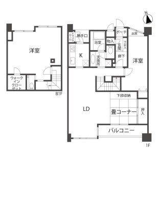 【間取り】
3LDK　専有面積11.92㎡　バルコニー面積8.41㎡