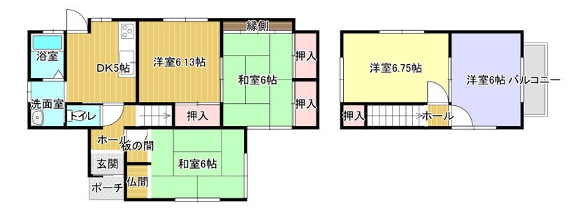 【間取り】
南向きで日当たり良好です。