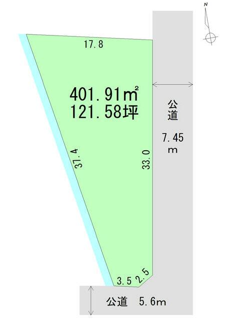 【区画図】
土地面積　401.91㎡（121.57坪）