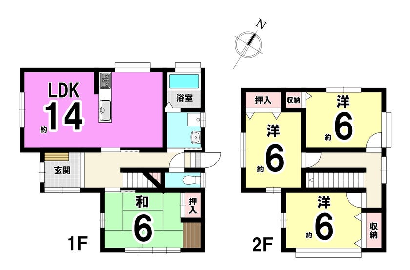 【間取り】
◆4LDK中古戸建て◆◆　◆2024年9月リフォーム　◆整形地　◆閑静な住宅街　