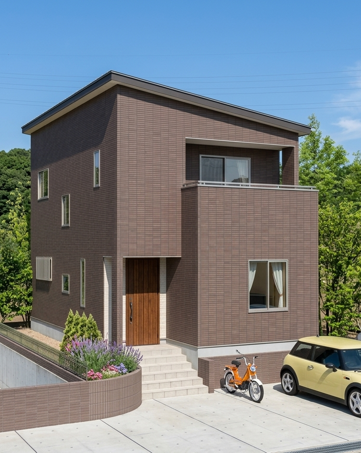 伊敷５丁目 売土地 伊敷５丁目／２区画 【建築プラン例…YOKAIE　NO9】
お好みに合わせて外壁やドアの色をセレクト可能です！
建築価格1328.80万円、間取り3LDK、建築面積87.77㎡