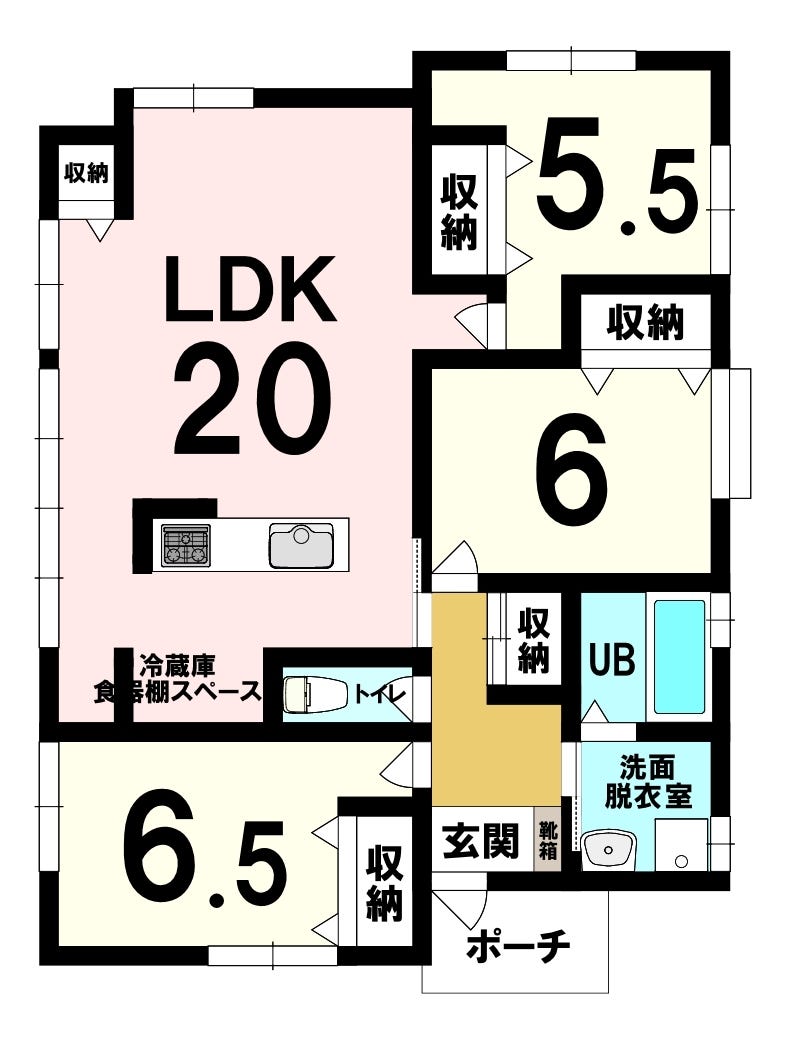 【間取り】
リフォーム後の間取り図です