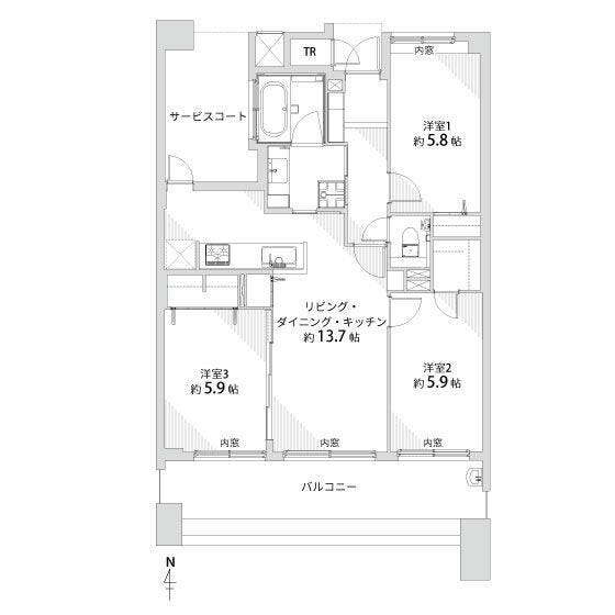 【間取り】
【2024.7月リフォーム済み】