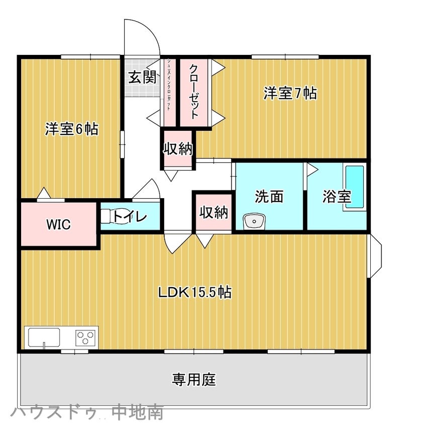 【間取り】
一階のお部屋の間取りです