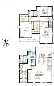 【間取り図】
18.87帖LDK
トイレ2か所設置で朝の混雑にも安心です
全居室フローリングで使いやすい間取り