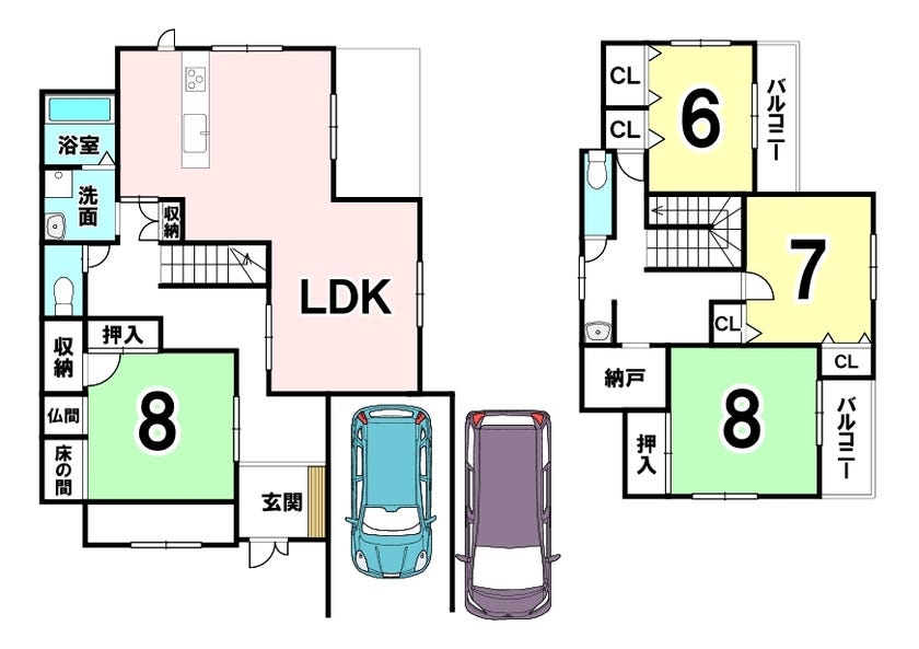 【間取り】
4LDKの間取りです。