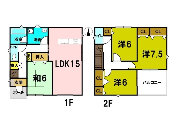 【間取り】
☆彡大自然の中で小鳥のさえずりとともにお目覚め・・そんなのんびりとした暮らしにぴったり♪