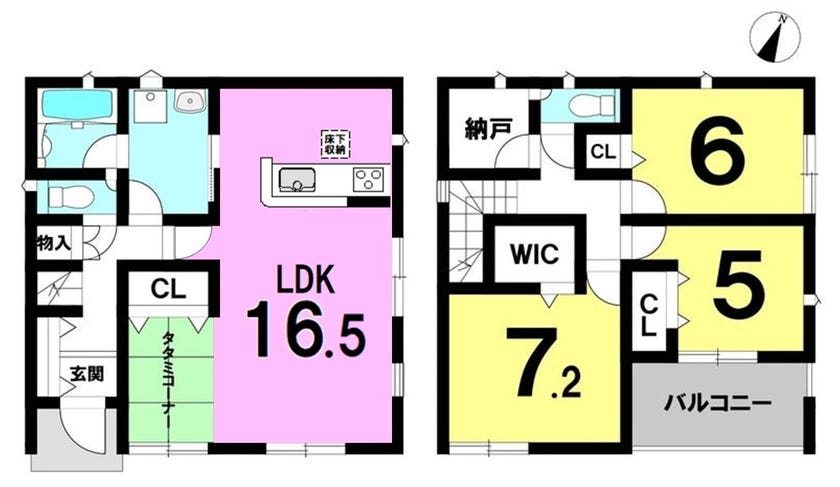 【間取り】
【3号棟】
4LDK、土地面積160.48㎡、建物面積95.58㎡