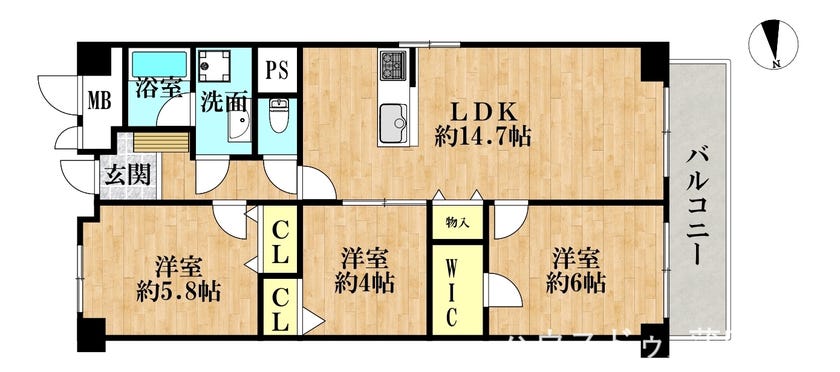 【間取り】
□2024年7月リノベーション済×3LDK
□蒲田駅まで徒歩10分