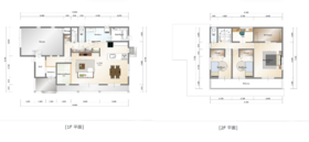 【間取り図】
新築戸建イメージパース・図面