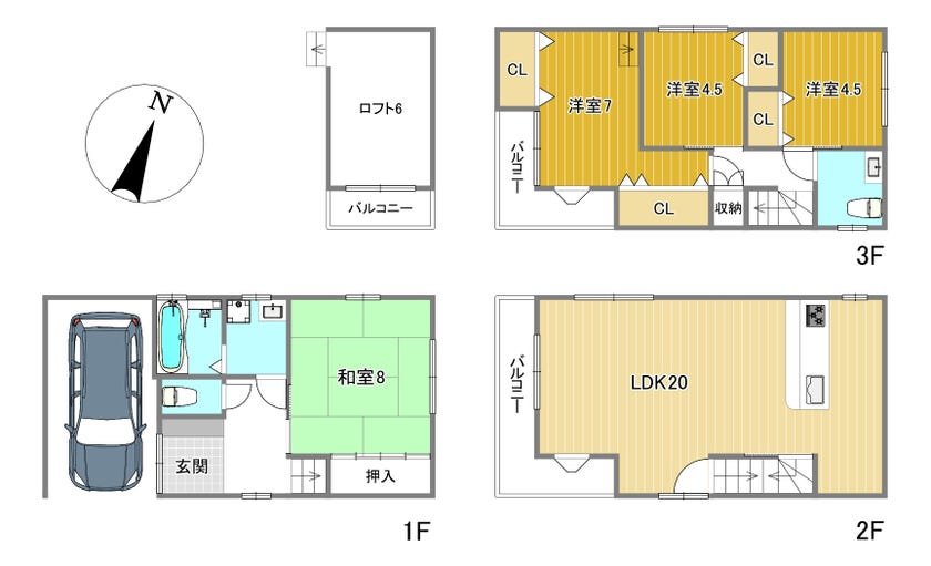 【間取り】
★こちらの物件は随時ご見学可能となっておりますのでお気軽にお申し付けください♪
