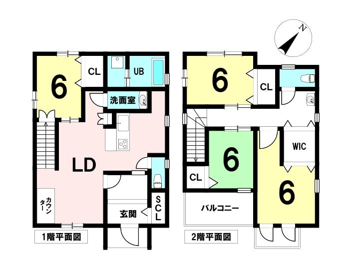 【間取り】
全居室6帖以上！