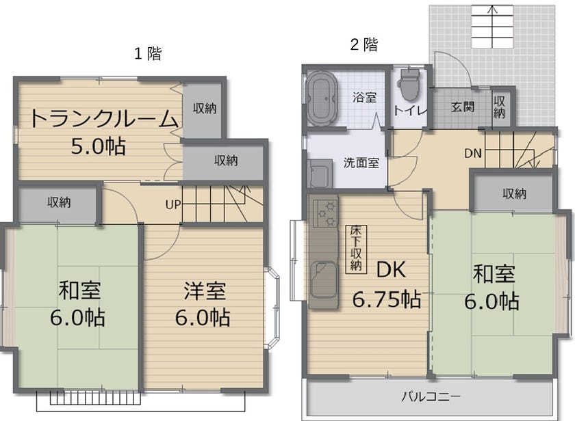 【間取り】
眺望・陽当たり良好です。近くには公園がありリフレッシュできます。玄関からすぐに洗面所があるため室内に汚れを持ち込みずらくなります。和室は畳の感触や調湿性が小さいお子様に良い刺激になると言われています。