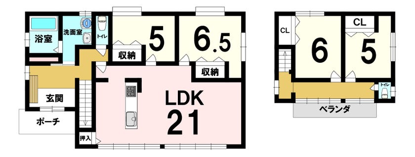 【間取り】
リフォーム後の間取り図です。