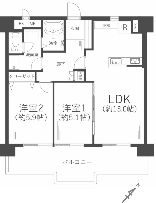 【間取り】
■全室フローリングに変更・水廻り交換済♪