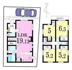 【間取り図】
◎参考プラン
敷地：111.40㎡
建物：96.04㎡
総額：3380万円