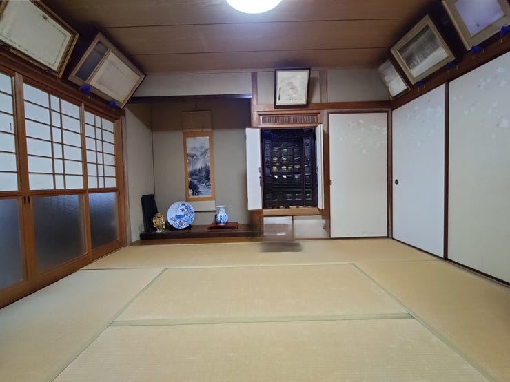 和室二間はつなげて広々空間になります