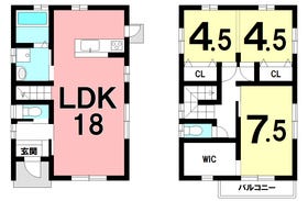 【間取り図】
みなみの家　建物税込み
標準仕様【オール電化、省令準耐火仕様、食洗器、浴室暖房乾燥機、温水便座洗浄、トイレ2ヵ所、全居室照明付き、アンテナ、吹き付け断熱、地盤保証20年、住宅設備保証10年など】