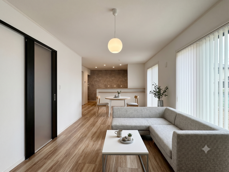 【Living】こちらの画像はAIによる家具イメージです。お部屋の雰囲気を感じてみてください♪
