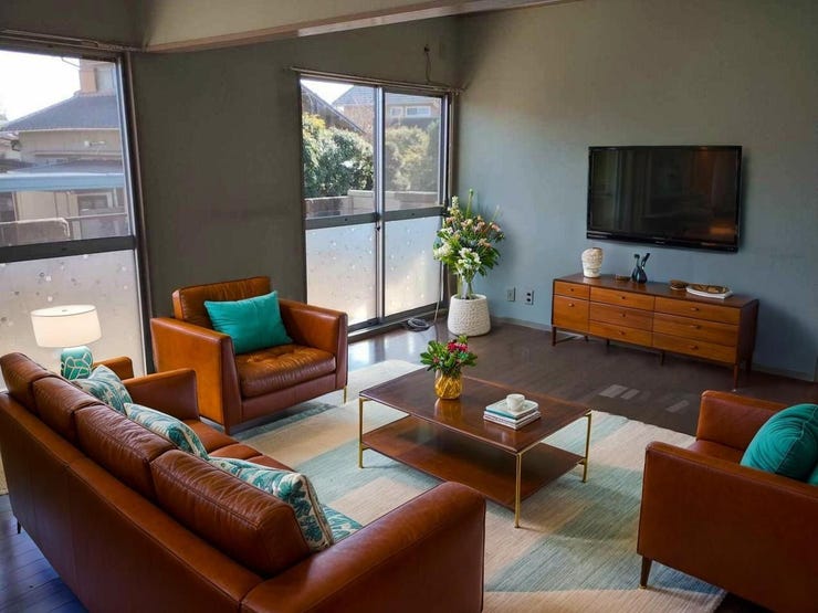 掲載されている家具は、一部または全てが画像編集ソフトウェア等を用いた合成処理によって付け加えられたものです。実際の現場や空間には存在しない場合があります。