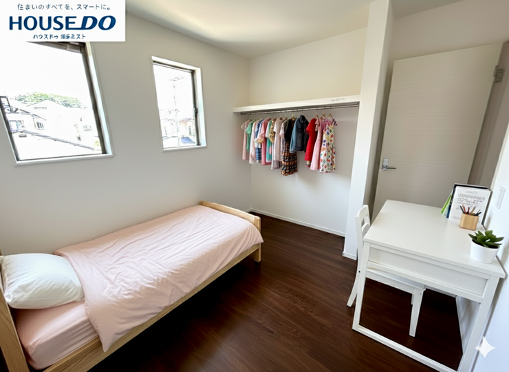 【家族のプライベート空間】お子様の成長に合わせて、プライバシーを考えた子供部屋も大切。収納や採光を考え、過ごしやすい空間に。*CGによるイメージのため、家具・調度品等は販売価格に含まれません。