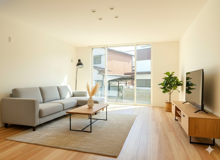 ※本画像はAIによるCGで作成されており、家具や家電はイメージです。
日当たり良好で快適な住環境♪
日当たりが良いと部屋全体が明るくなり、
冬場でも比較的に暖かく過ごせます!