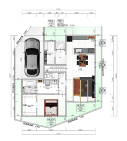 【間取り図】
建物参考プラン：建物価格2500万円、間取4LDK、建物面積110.00㎡