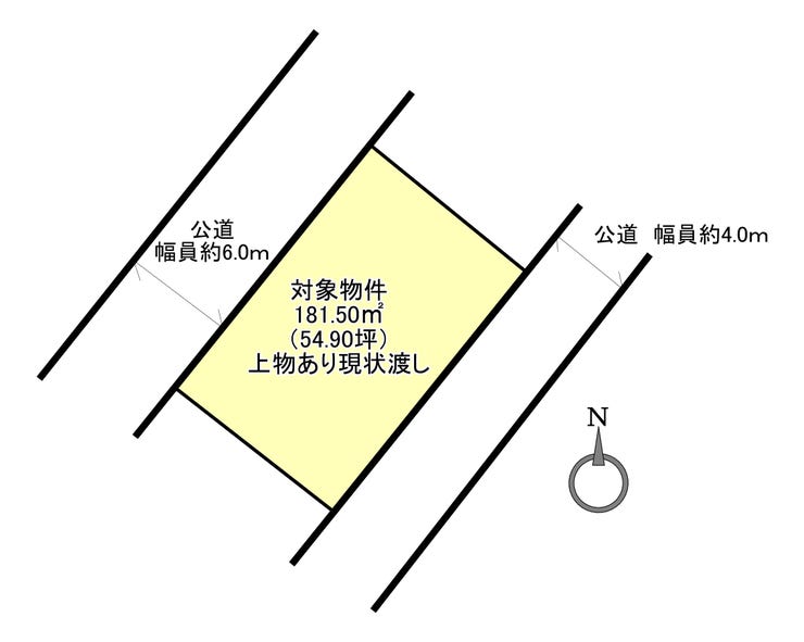 【区画図】
敷地面積181.50㎡(54.90坪)