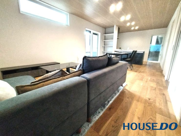 リビングはキッチンから見守れるつくりになっています。