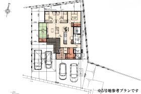 【間取り図】
3LDK＋和室の平屋です！
リビングは20.8帖と広々と使えます！
駐車スペースも3台確保しております♪